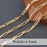 DIY Chain 18k Plated Copper Metal Charms 1m/Lot