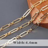 DIY Chain 18k Plated Copper Metal Charms 1m/Lot