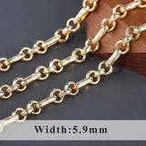 DIY Chain 18k Plated Copper Metal Charms 1m/Lot