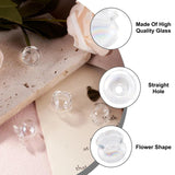 10pcs Blown Glass Flower Beads for DIY Earring