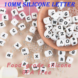 10MM Alphabet Silicone Letter Beads For Personalized Pacifier Chain Accessories