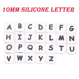 10MM Alphabet Silicone Letter Beads For Personalized Pacifier Chain Accessories