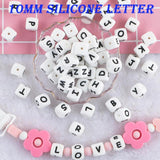 10MM Alphabet Silicone Letter Beads For Personalized Pacifier Chain Accessories