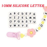 10MM Alphabet Silicone Letter Beads For Personalized Pacifier Chain Accessories
