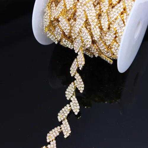 1 Yard Bridal Dress Rhinestone Trimming DIY Sewing RT-070