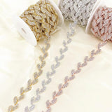 1 Yard Bridal Dress Rhinestone Trimming DIY Sewing RT-070