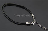 1.5mm 2mm Leather Cord Necklace 45+5cm DIY Craft Jewelry 50pcs/lot