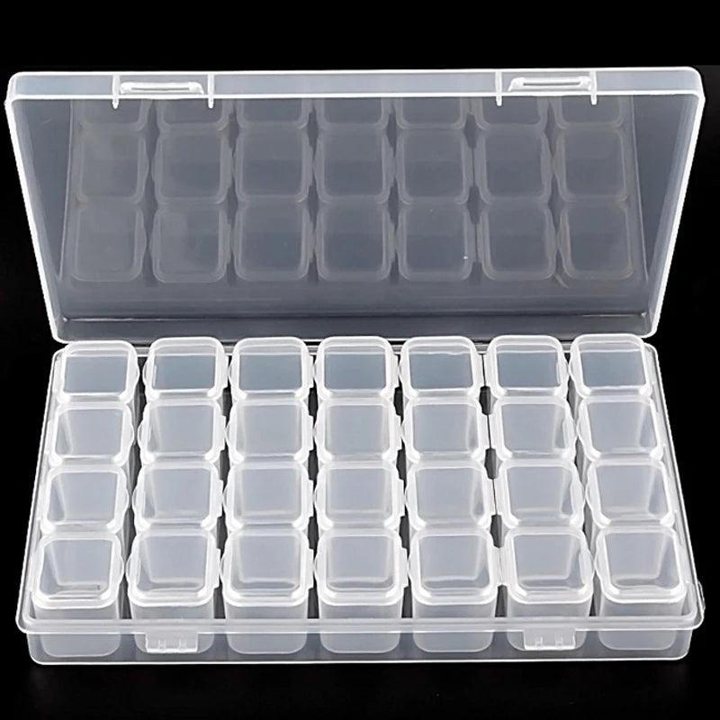56 Grids Plastic Storage Jewelry Box Compartment Adjustable Container