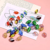 Striped Glass Bubble Beads for DIY Jewelry