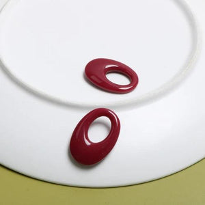 Geometric Oval Acrylic Ring for DIY Jewelry