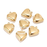 5PCS Stainless Steel Hollow Heart Charm Pendants for DIY Women Jewelry