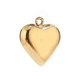 5PCS Stainless Steel Hollow Heart Charm Pendants for DIY Women Jewelry