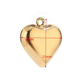 5PCS Stainless Steel Hollow Heart Charm Pendants for DIY Women Jewelry
