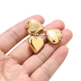 5PCS Stainless Steel Hollow Heart Charm Pendants for DIY Women Jewelry