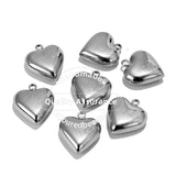 5PCS Stainless Steel Hollow Heart Charm Pendants for DIY Women Jewelry