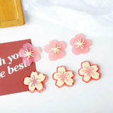 Spring Pink Flower Earrings Materials Pendant Accessories