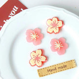 Spring Pink Flower Earrings Materials Pendant Accessories
