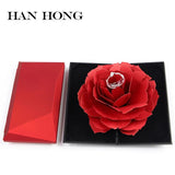 3D Paper Rose Flower Ring Box Engagement/Wedding Ring Surprise