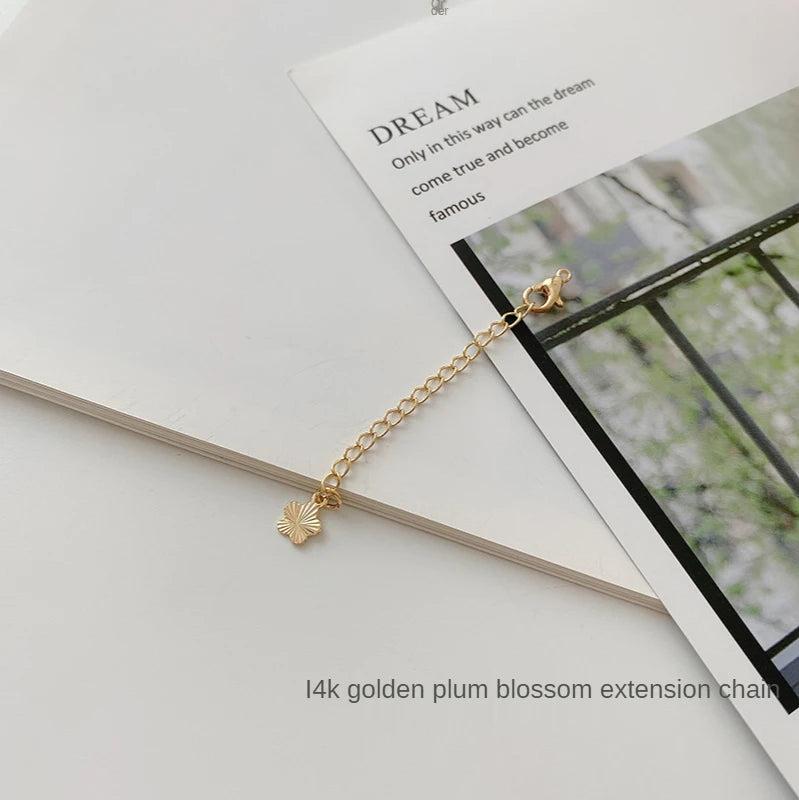 14K Gold-Coated Tail Chain Extension for DIY Jewelry