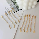 14K Gold-Coated Tail Chain Extension for DIY Jewelry