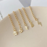 14K Gold-Coated Tail Chain Extension for DIY Jewelry