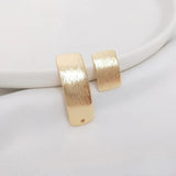 Geometric Rectangle Earrings 925 Silver Needle 14K Gold-packed DIY Earrings