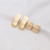 Geometric Rectangle Earrings 925 Silver Needle 14K Gold-packed DIY Earrings