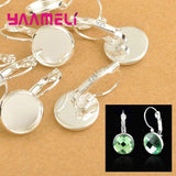 50pcs 925 Sterling Silver Earring Components Size 8/10/12/14/16/18/20/25MM