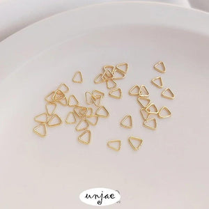 14K Color-Preserving Triangle Clip Buckle Ring DIY Jewelry