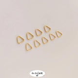 14K Color-Preserving Triangle Clip Buckle Ring DIY Jewelry