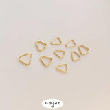 14K Color-Preserving Triangle Clip Buckle Ring DIY Jewelry