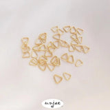 14K Color-Preserving Triangle Clip Buckle Ring DIY Jewelry