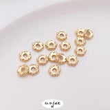14K Gold-Covered Color-Preserving Spacer Beads for DIY Bracelet