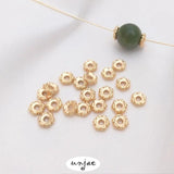 14K Gold-Covered Color-Preserving Spacer Beads for DIY Bracelet