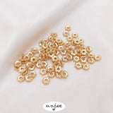 14K Gold-Covered Color-Preserving Spacer Beads for DIY Bracelet