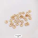 14K Gold-Covered Color-Preserving Spacer Beads for DIY Bracelet