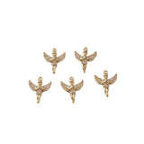 4PCS Angel Small Pendant 14K Necklace Bracelet Charms DIY Brass Accessories