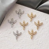 4PCS Angel Small Pendant 14K Necklace Bracelet Charms DIY Brass Accessories