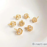Real Crown Zircon DIY Hand Accessories 2PCS