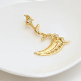 2pcs Devil Sickle Brass Plated Pendant Charms Jewelry DIY Materials