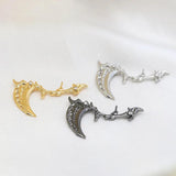 2pcs Devil Sickle Brass Plated Pendant Charms Jewelry DIY Materials
