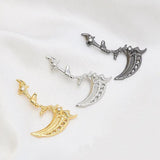 2pcs Devil Sickle Brass Plated Pendant Charms Jewelry DIY Materials