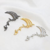 2pcs Devil Sickle Brass Plated Pendant Charms Jewelry DIY Materials