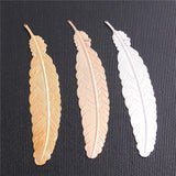 10pcs Copper Feather Plumage Charms Pendants for DIY Jewelry Making
