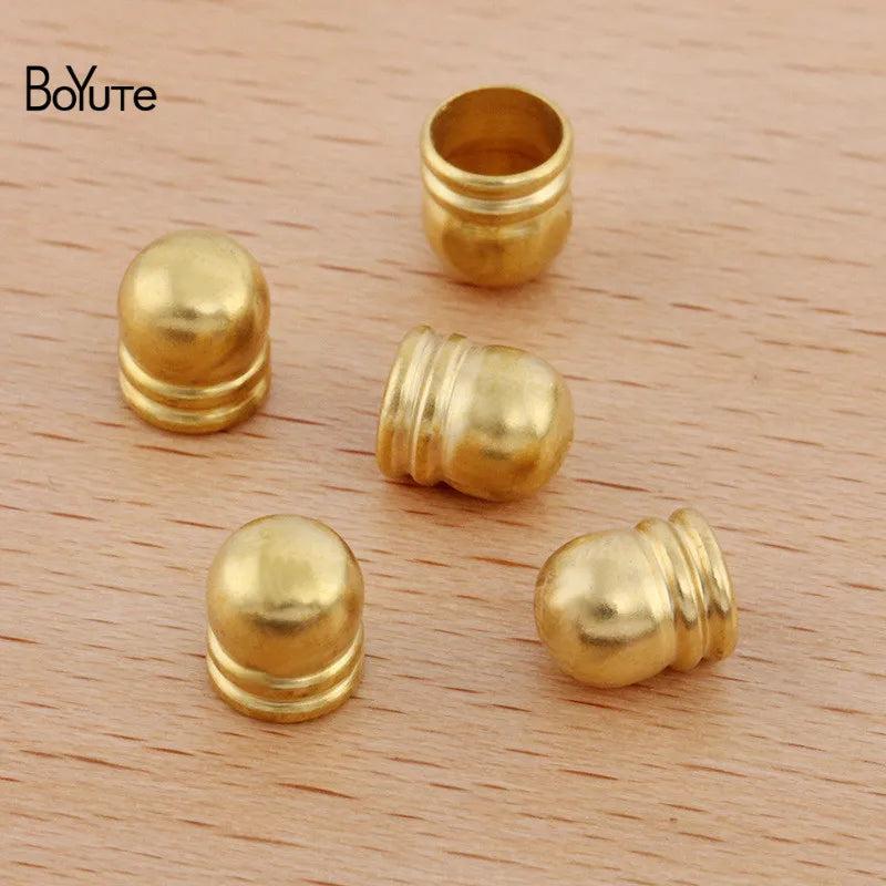 BoYuTe Rope End Caps Leather Clasps Metal Brass DIY Jewelry Accessories