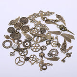 52pcs Vintage Metal Steampunk Charms Pendants DIY Accessories