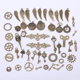 52pcs Vintage Metal Steampunk Charms Pendants DIY Accessories
