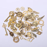 52pcs Vintage Metal Steampunk Charms Pendants DIY Accessories