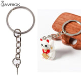 50Pcs Silver Screw Eye Pin Key Chains With Open Jump Ring Chain Extender