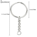 50Pcs Silver Screw Eye Pin Key Chains With Open Jump Ring Chain Extender